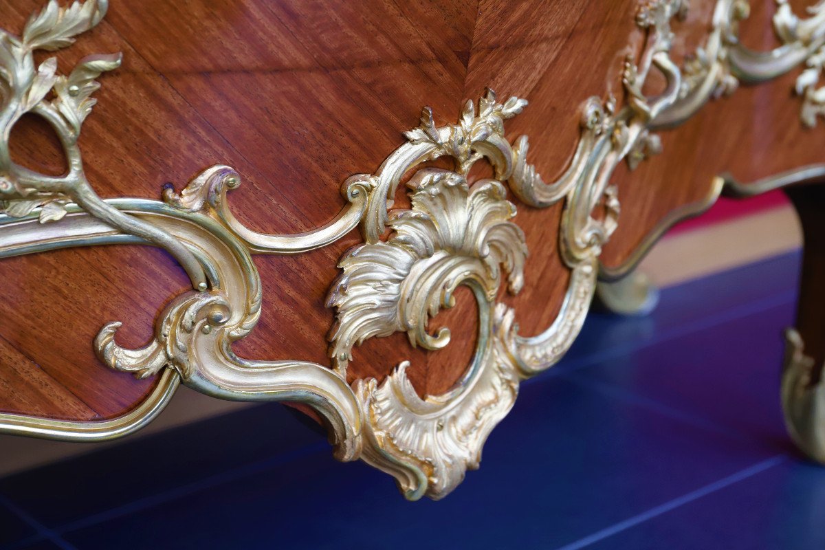 Importante Commode Louis XV, Modele De Charles Cressent-photo-1