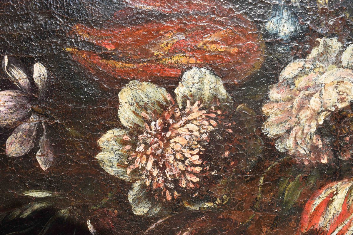 Floral Still Life From The Lombard School Of The 17th Century-photo-4