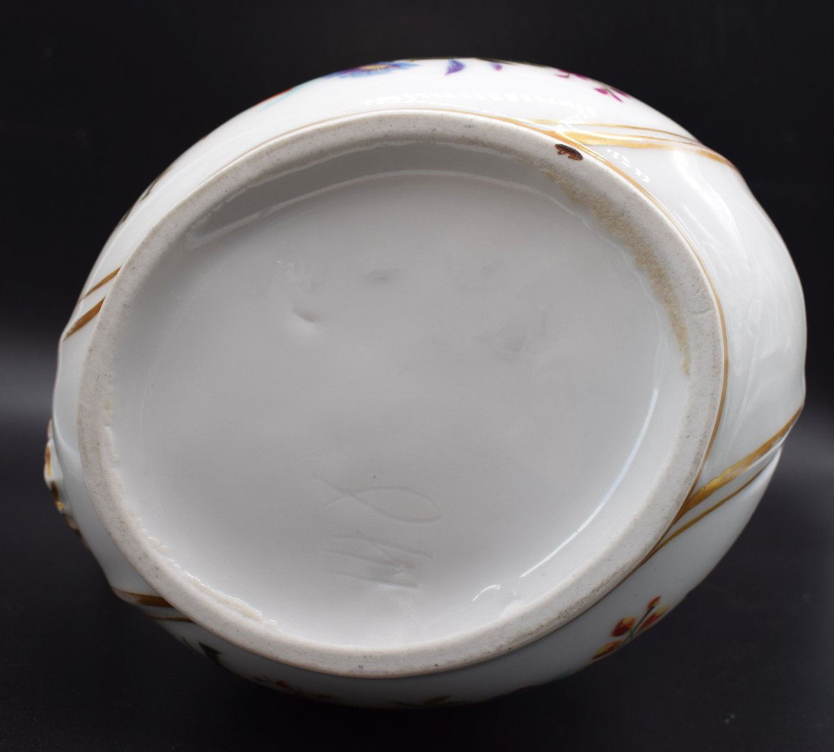 Parisian Porcelain Jug, Louis Philippe Period, 1850–1860 ‘fleur Peinte’ Decoration-photo-2