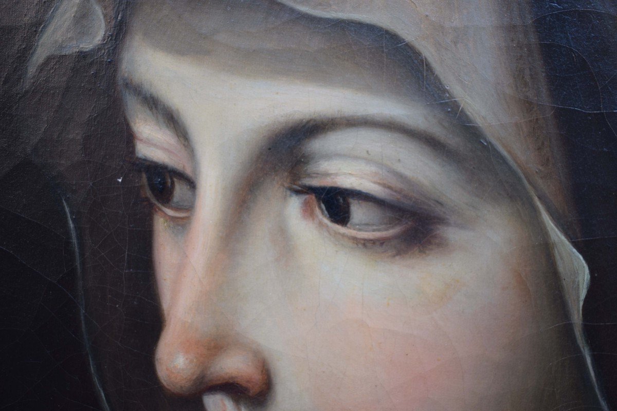 Madone à l'Enfant de Guido Reni, peinture  XIXe siècle-photo-1