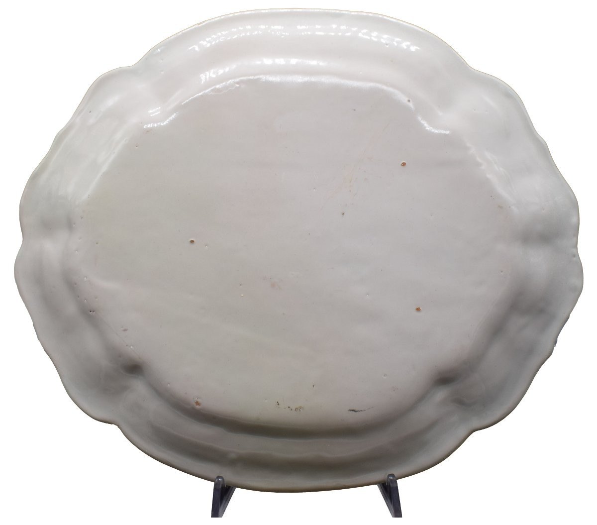 Plateau en faïence de Bassano, milieu du XVIIIe siècle, avec fleurs-photo-3