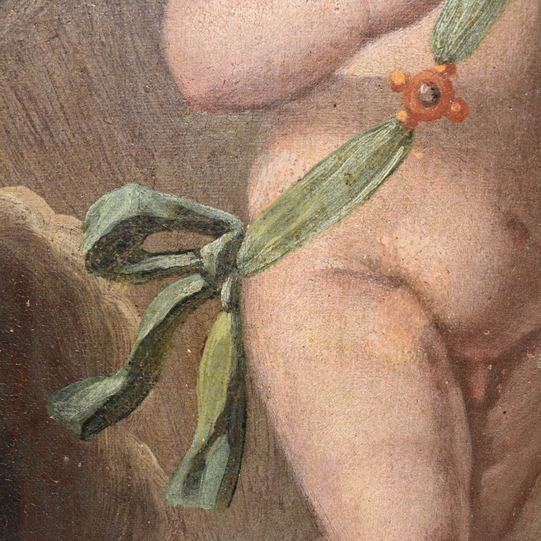 Peinture religieuse ancienne représentant saint Antoine de Padoue, XVIIe siècle, Émilie-photo-6