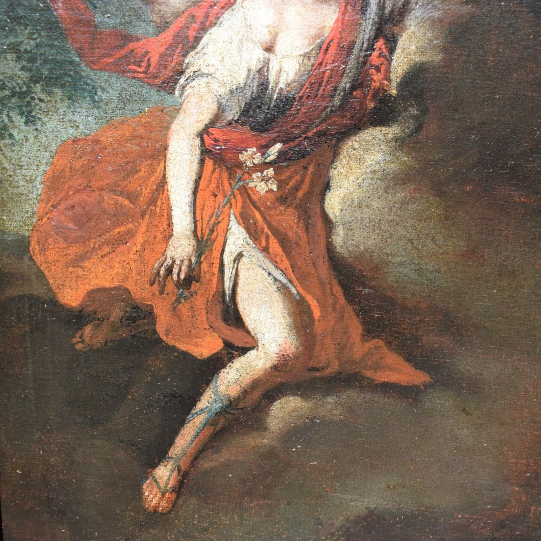 Peinture religieuse lombarde « L'Annonciation », début du XVIIIe siècle-photo-5