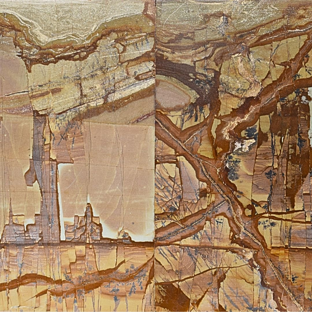 Paire de « pietre paesine » encadrées – Toscane, XVIIIe siècle -photo-2