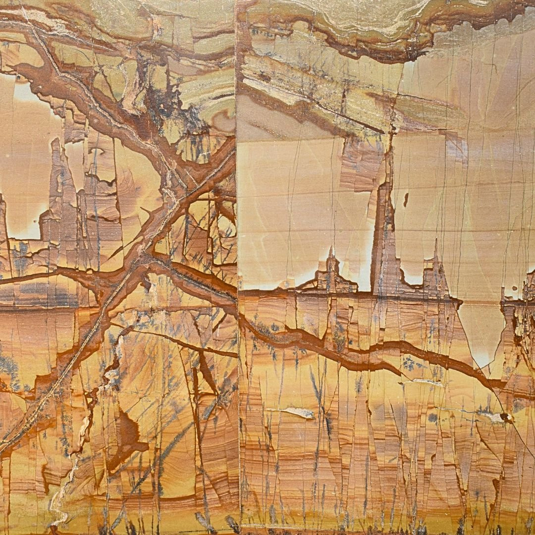 Paire de « pietre paesine » encadrées – Toscane, XVIIIe siècle -photo-5