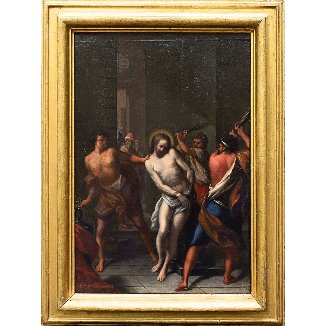 Tableau vénitien, fin du XVIe siècle La flagellation du Christ à la colonne