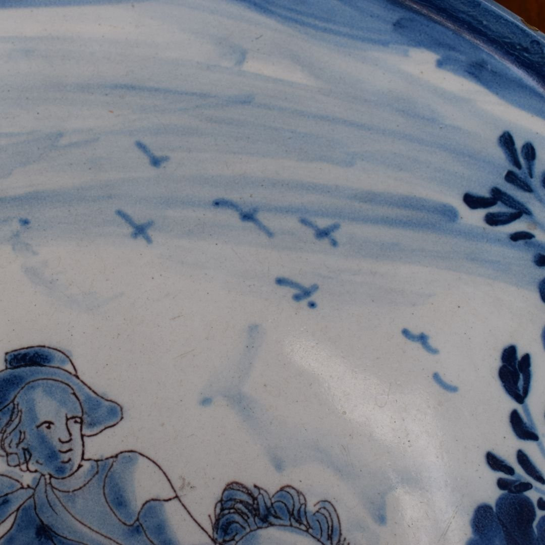 Majolica Backsplash – Knight On Horseback – Liguria, Late 17th Century-photo-4