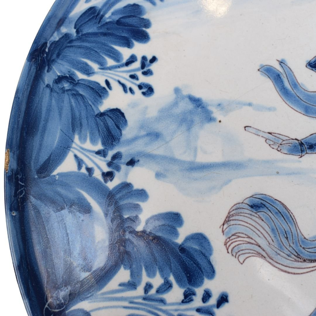 Majolica Backsplash – Knight On Horseback – Liguria, Late 17th Century-photo-6