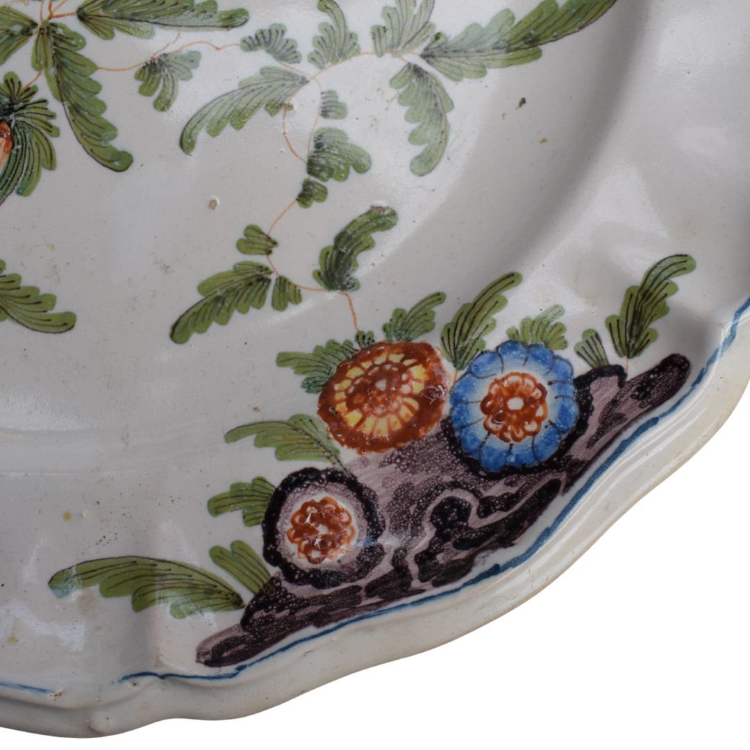 Antique Polychrome Majolica Plate, Made By Antonibon, Bassano-photo-2
