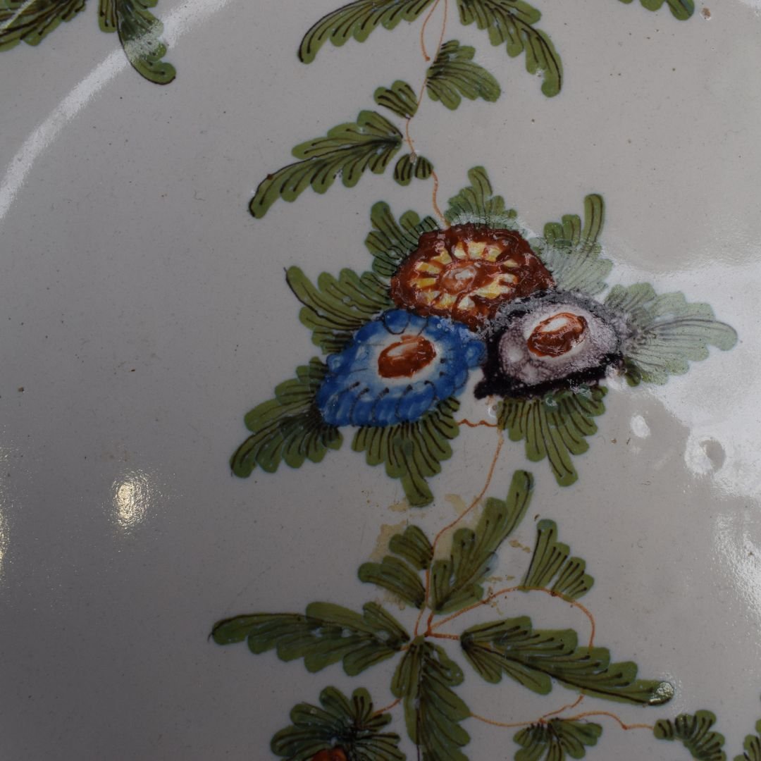 Antique Polychrome Majolica Plate, Made By Antonibon, Bassano-photo-3