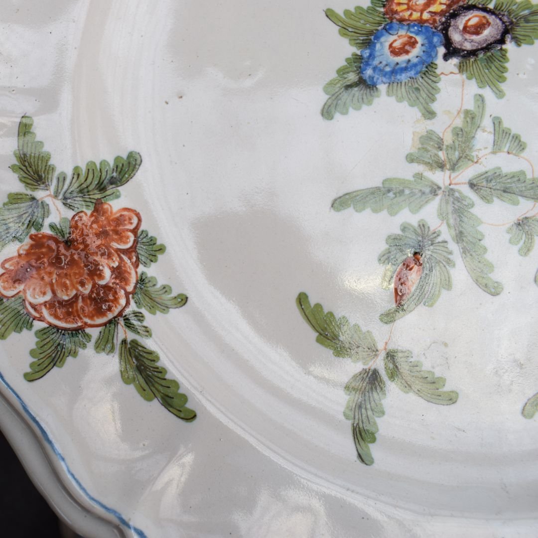 Antique Polychrome Majolica Plate, Made By Antonibon, Bassano-photo-4