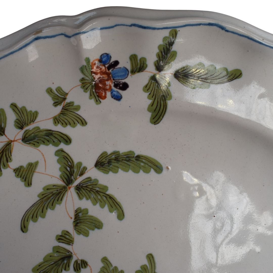 Antique Polychrome Majolica Plate, Made By Antonibon, Bassano-photo-1
