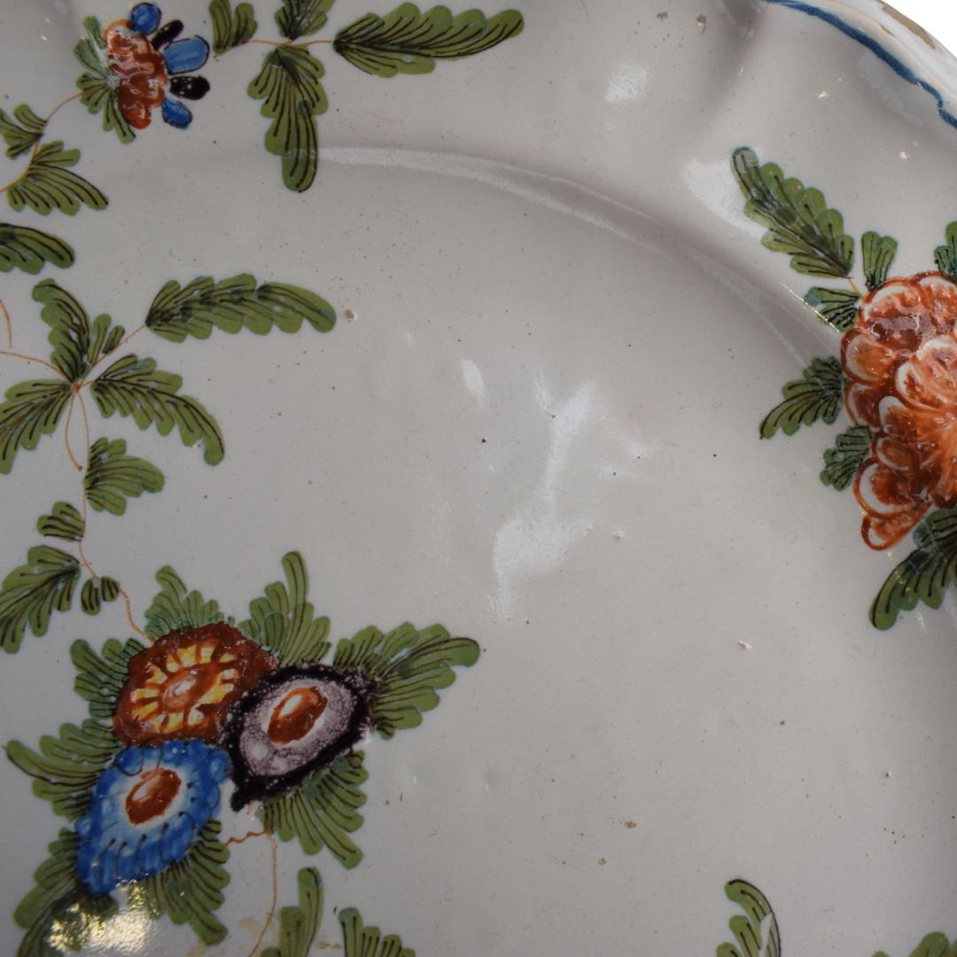 Antique Polychrome Majolica Plate, Made By Antonibon, Bassano-photo-3