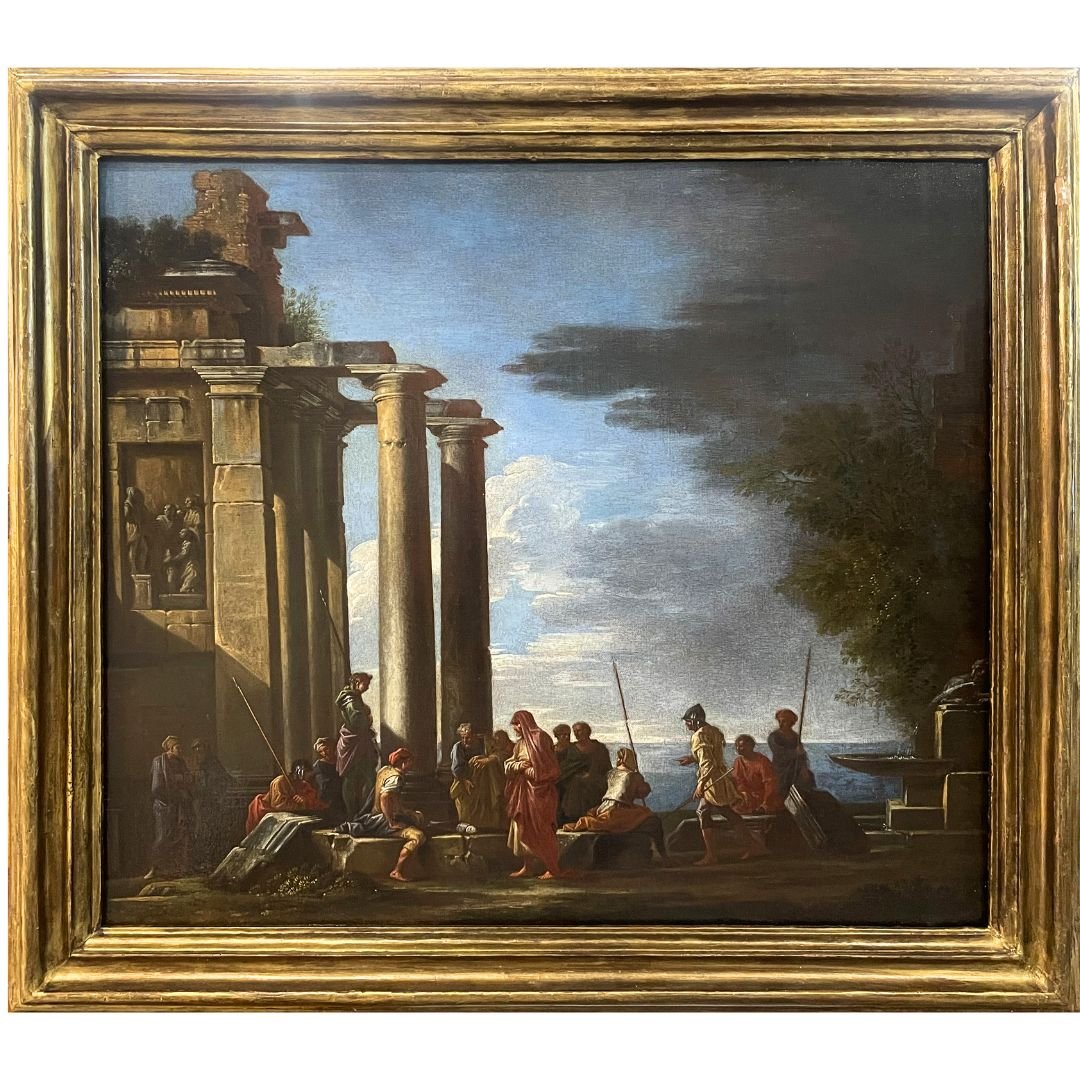 Architectural Capriccio Painting By Giovanni Ghisolfi: 