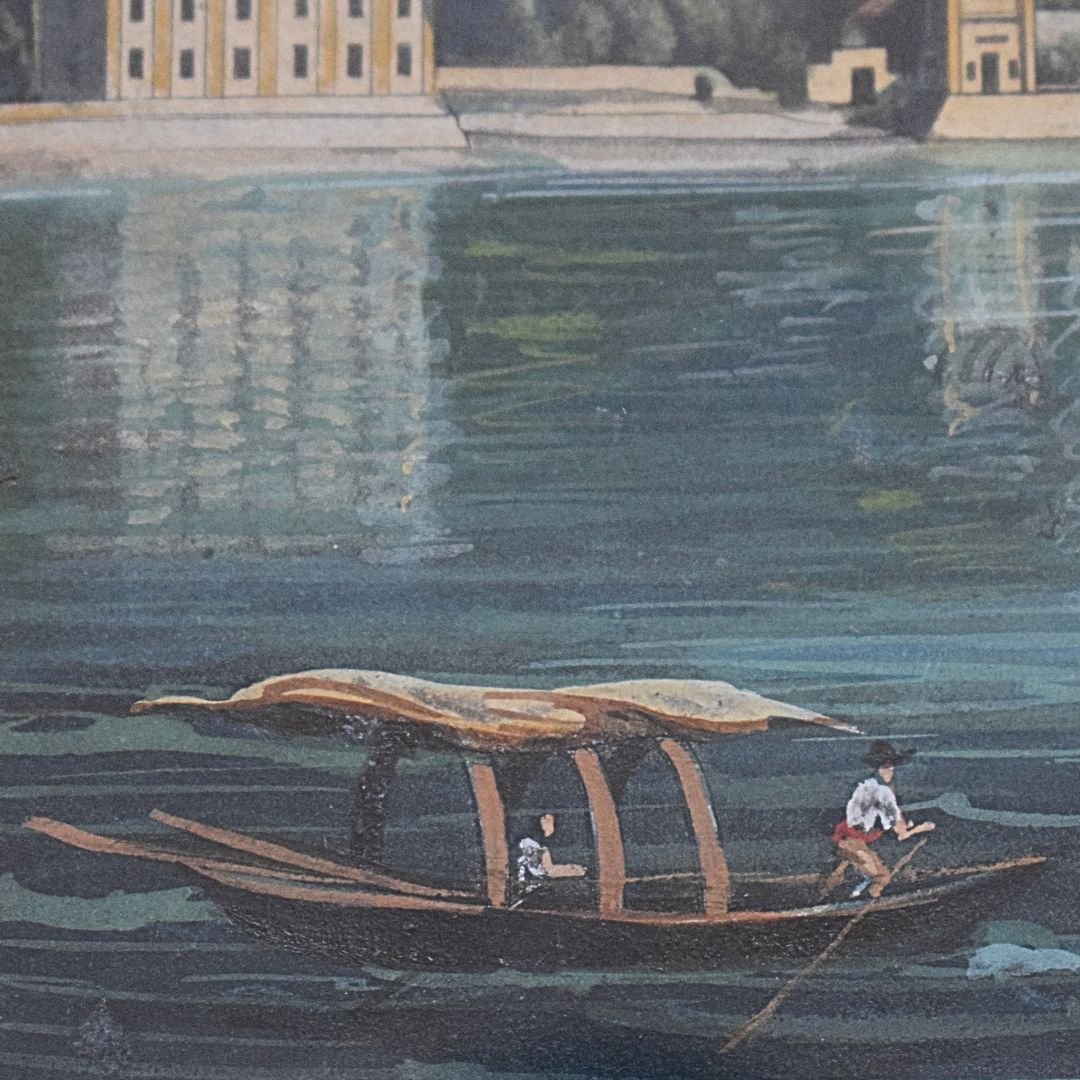 Tempera On Paper Depicting Villa Sommariva (now Villa Carlotta), Lake Como, Second Half-photo-4