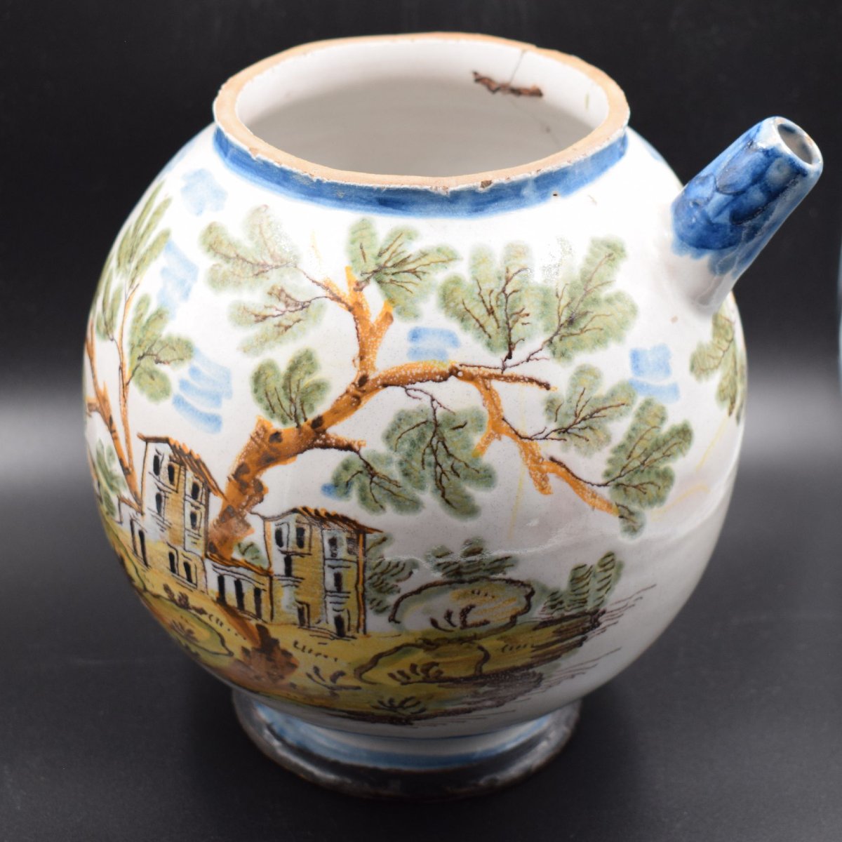 Majolica Jar From Borghetto Lodigiano (lombardy), 18th Century-photo-3