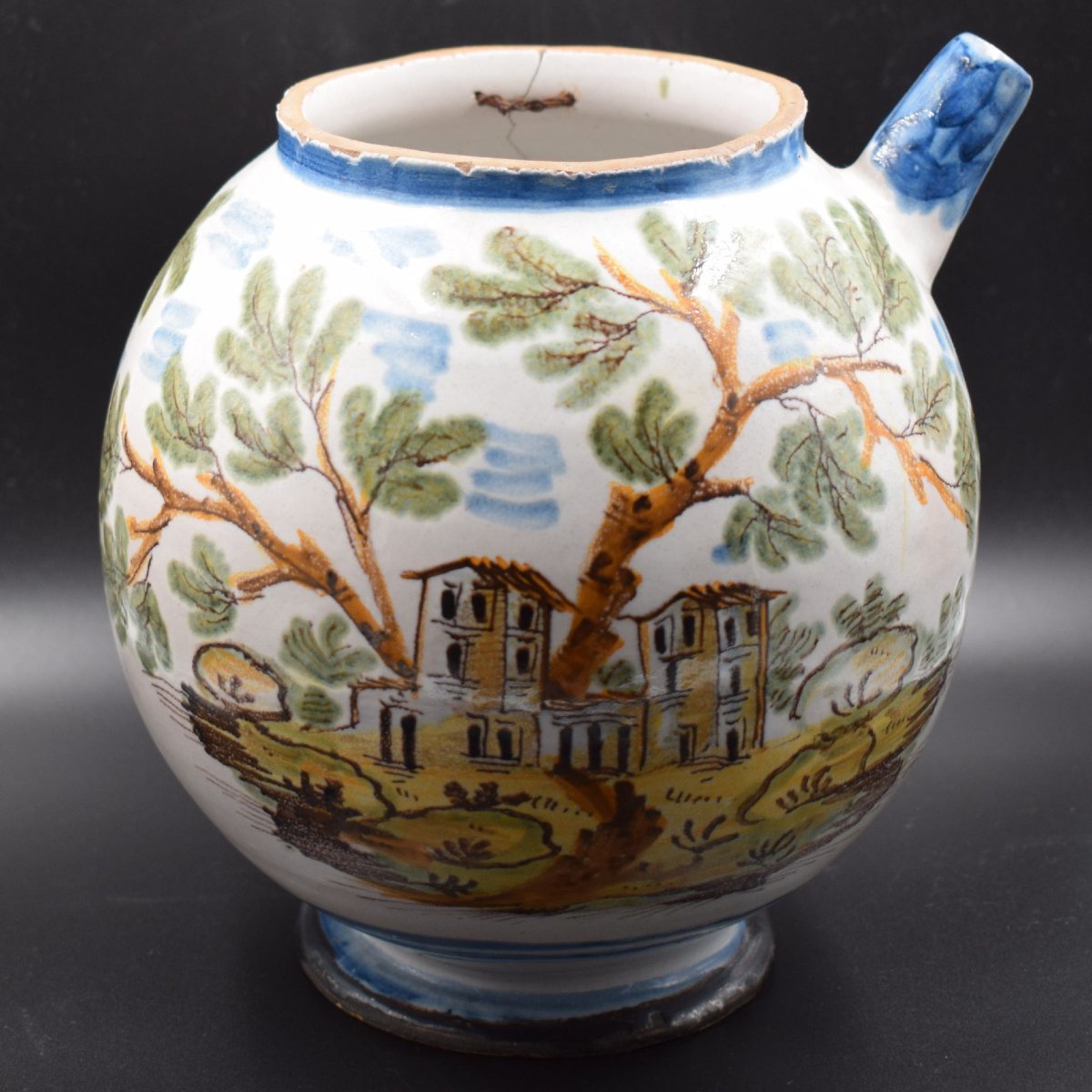 Majolica Jar From Borghetto Lodigiano (lombardy), 18th Century-photo-4