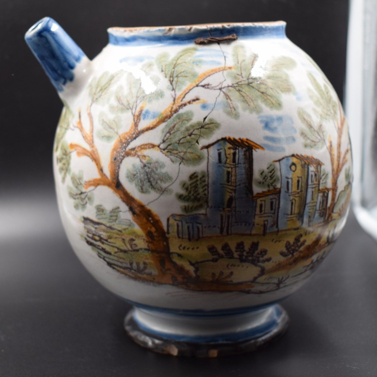 Majolica Jar From Borghetto Lodigiano (lombardy), 18th Century-photo-1