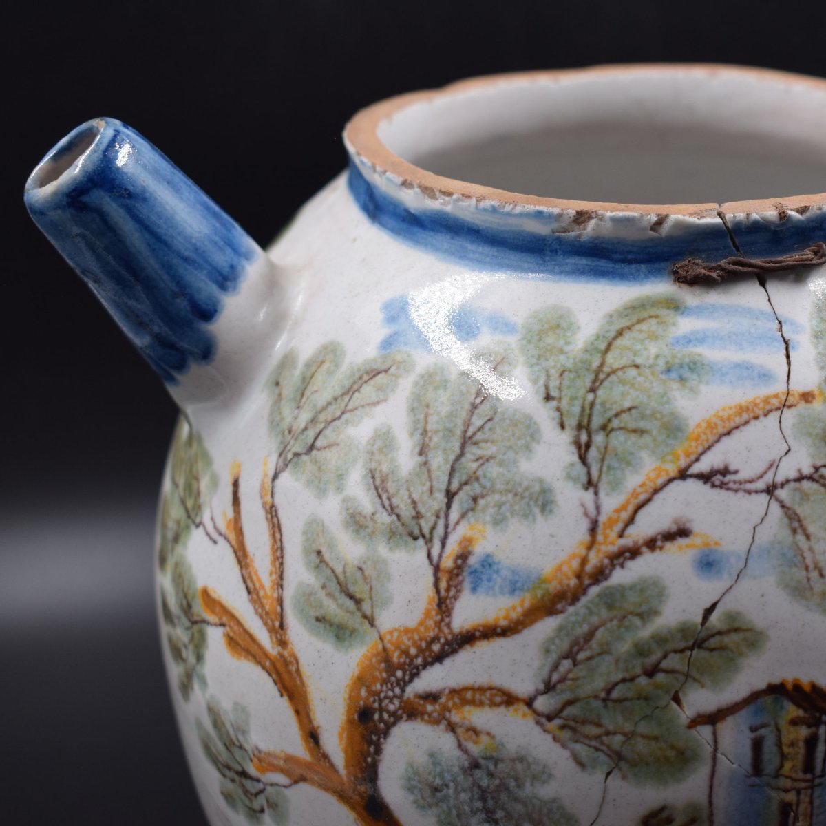 Majolica Jar From Borghetto Lodigiano (lombardy), 18th Century-photo-3