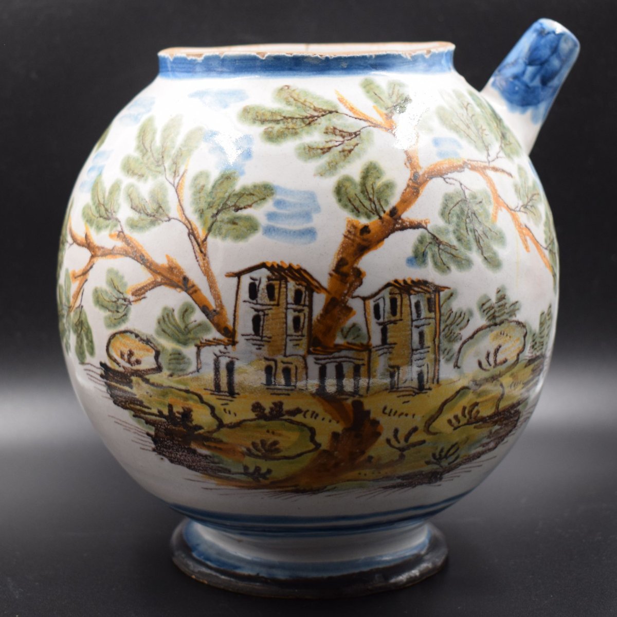 Majolica Jar From Borghetto Lodigiano (lombardy), 18th Century