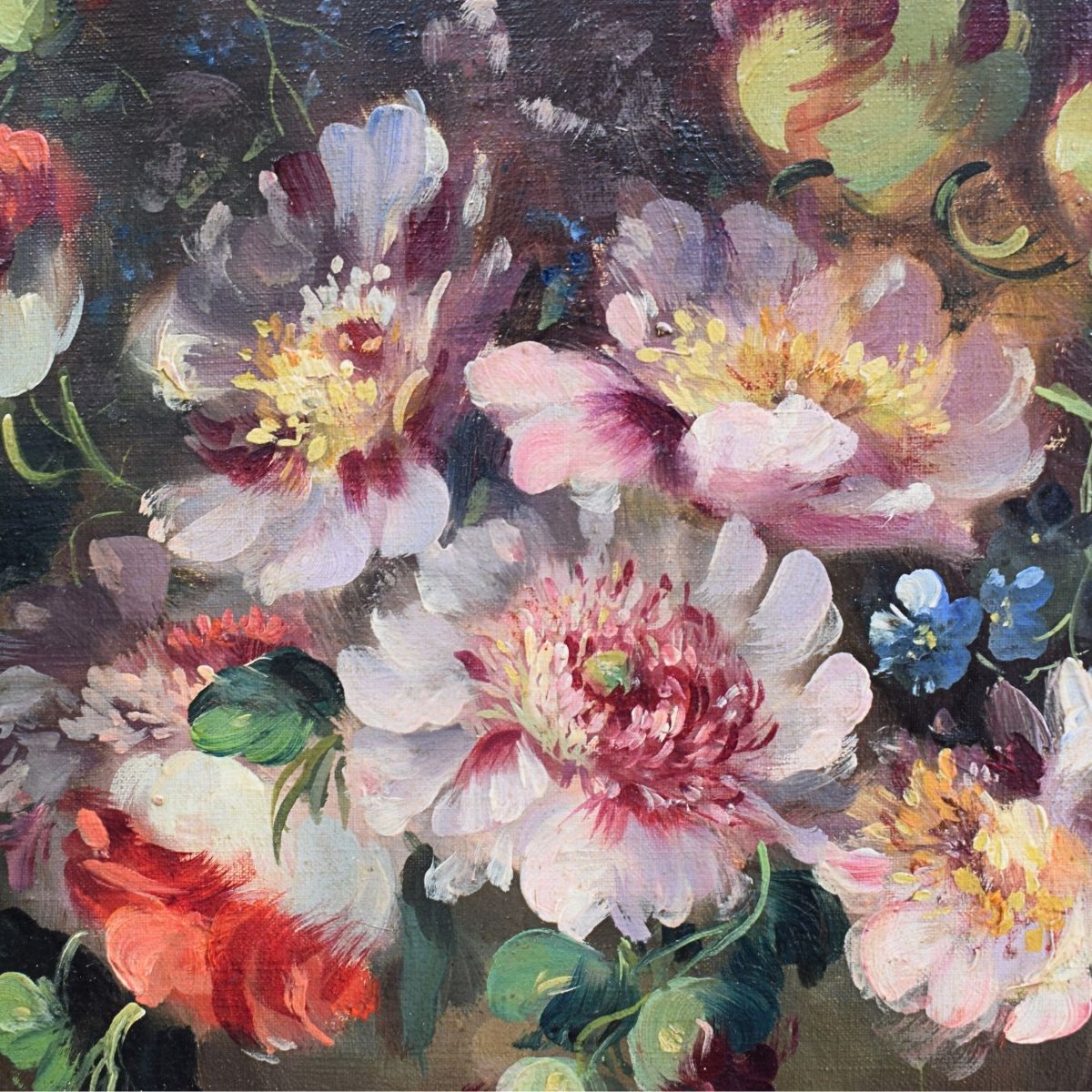 Nature morte avec un vase de fleurs, École piémontaise, XXe siècle-photo-4