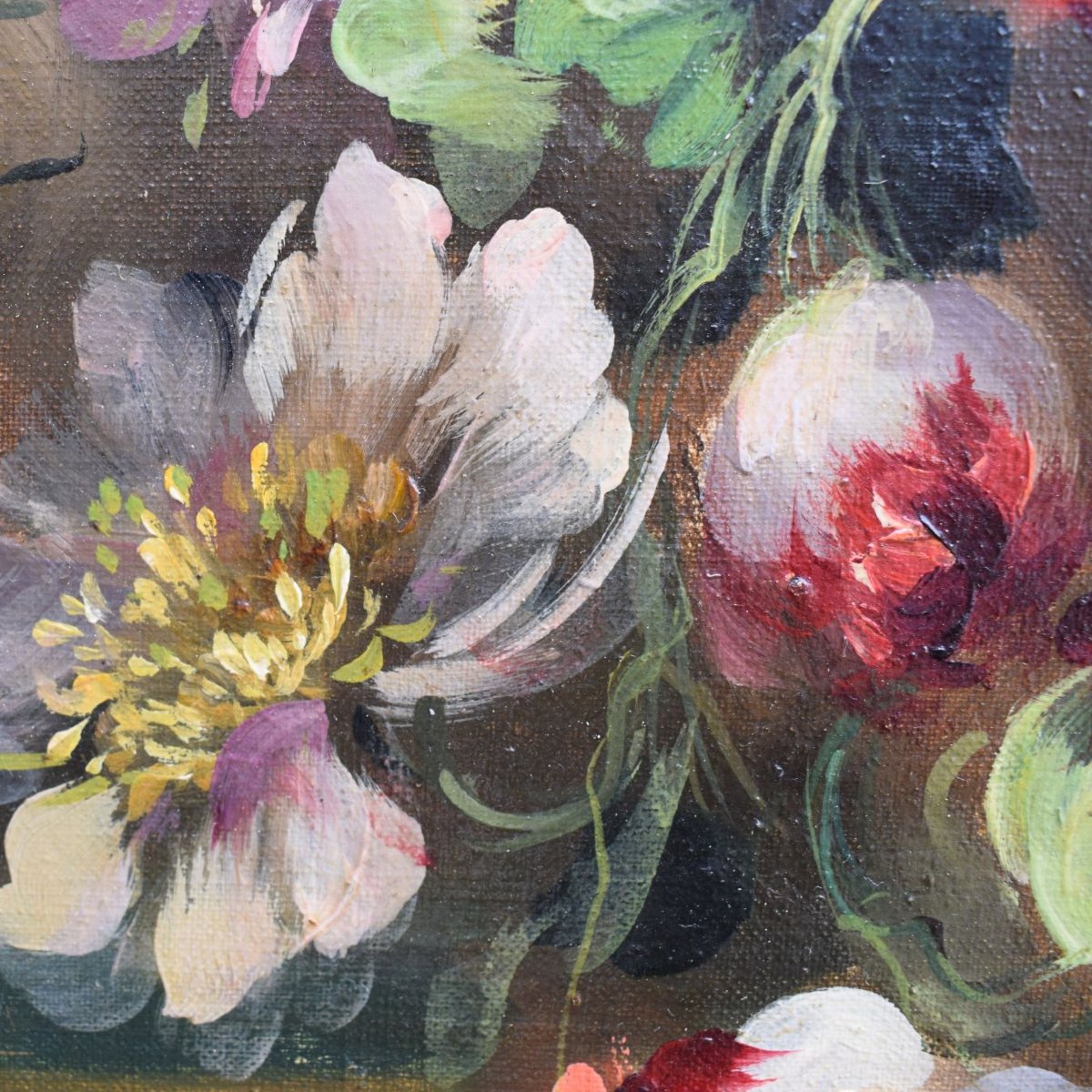 Nature morte avec un vase de fleurs, École piémontaise, XXe siècle-photo-3