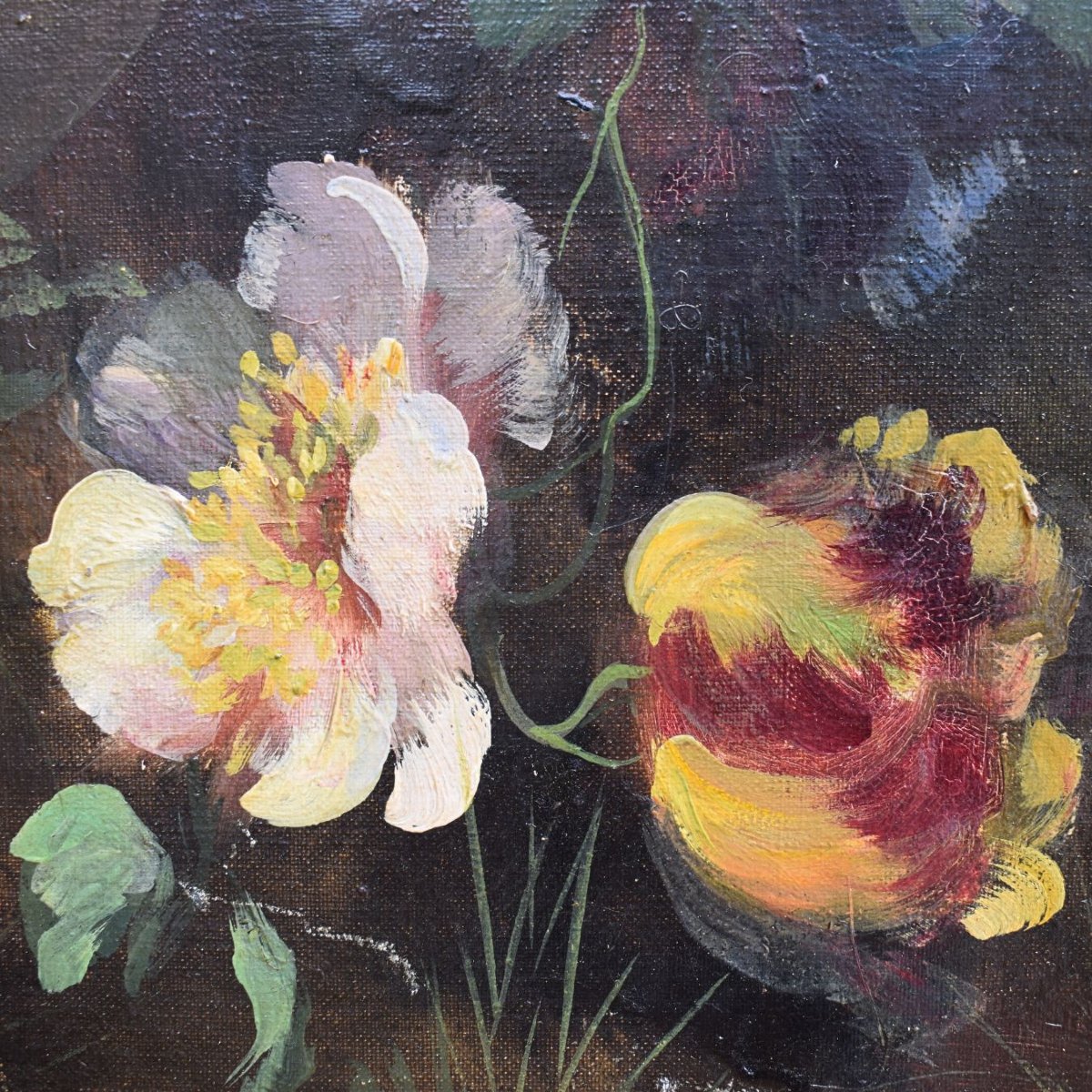 Nature morte avec un vase de fleurs, École piémontaise, XXe siècle-photo-7