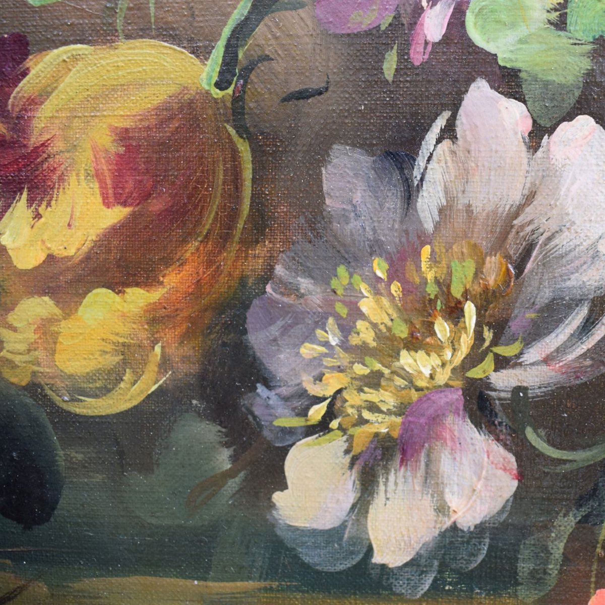 Nature morte avec un vase de fleurs, École piémontaise, XXe siècle-photo-8