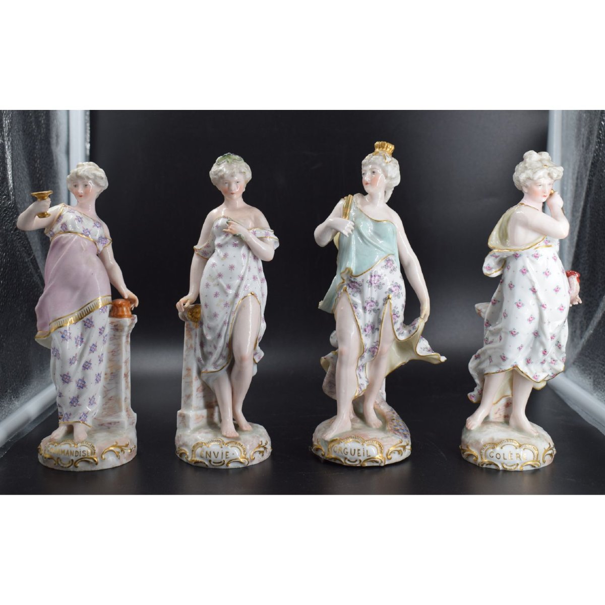 Meissen – A Series Of Four Allegories Of The Deadly Sins: Gluttony, Envy, Pride...