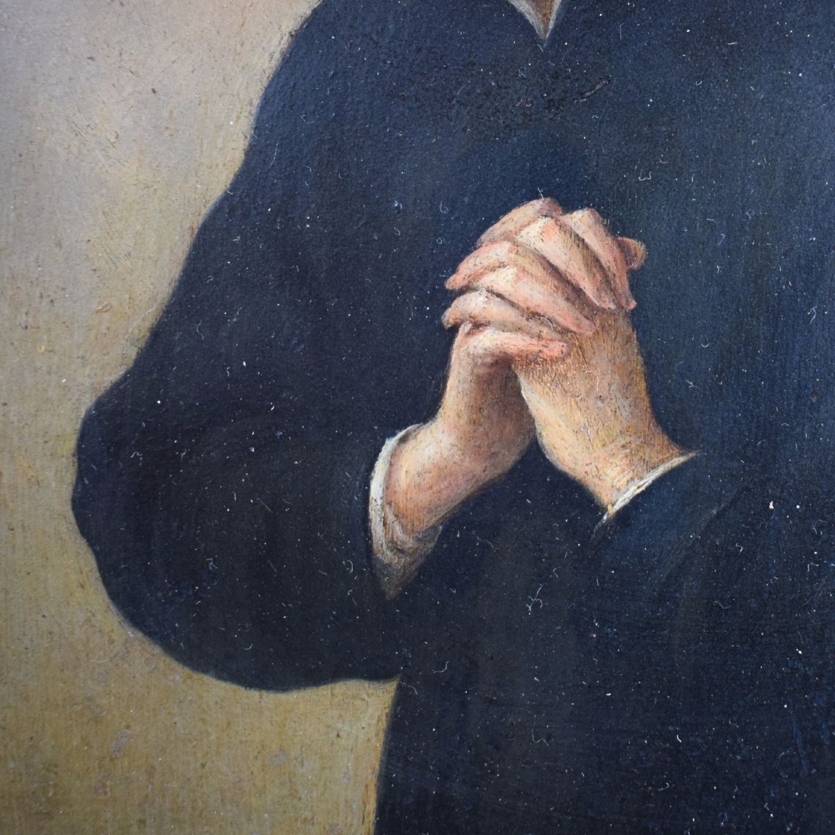 Saint Ignace de Loyola, huile sur cuivre, XVIIe siècle – Cadre vénitien du XVIe siècle-photo-4