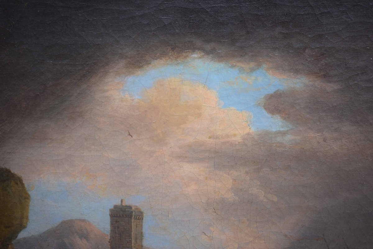 Jean Michel Diebolt (1779–1825) – Stormy Sea, Oil On Canvas, Signed And Dated 1817-photo-5