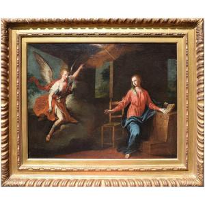 Lombard Religious Painting: The Annunciation, Early 18th Century
