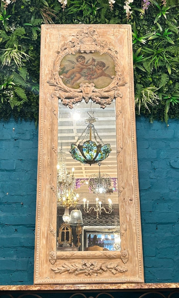 Carved Wood Trumeau
