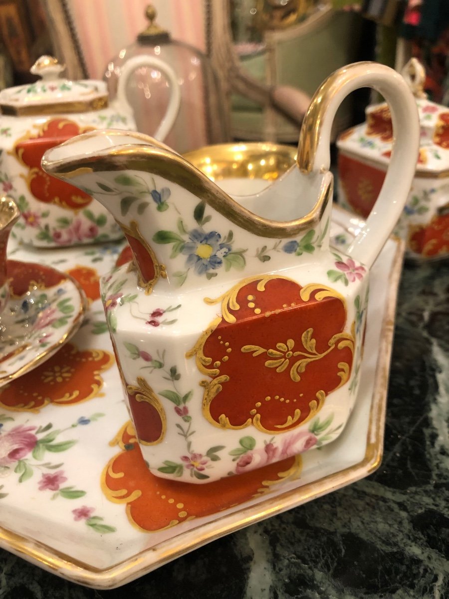 Tête à tête  En Porcelaine de Paris-photo-4