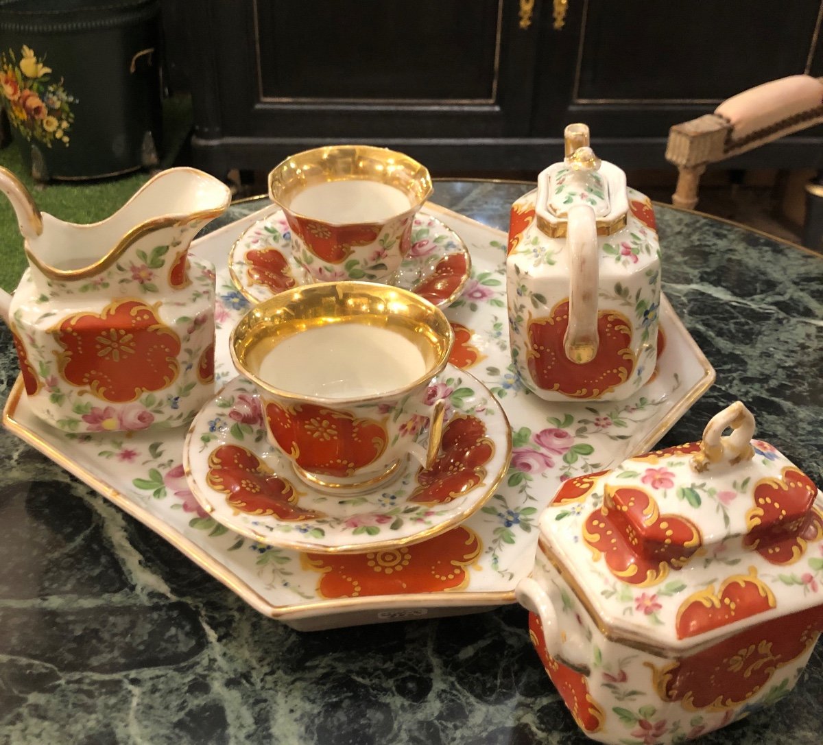 Tête à tête  En Porcelaine de Paris