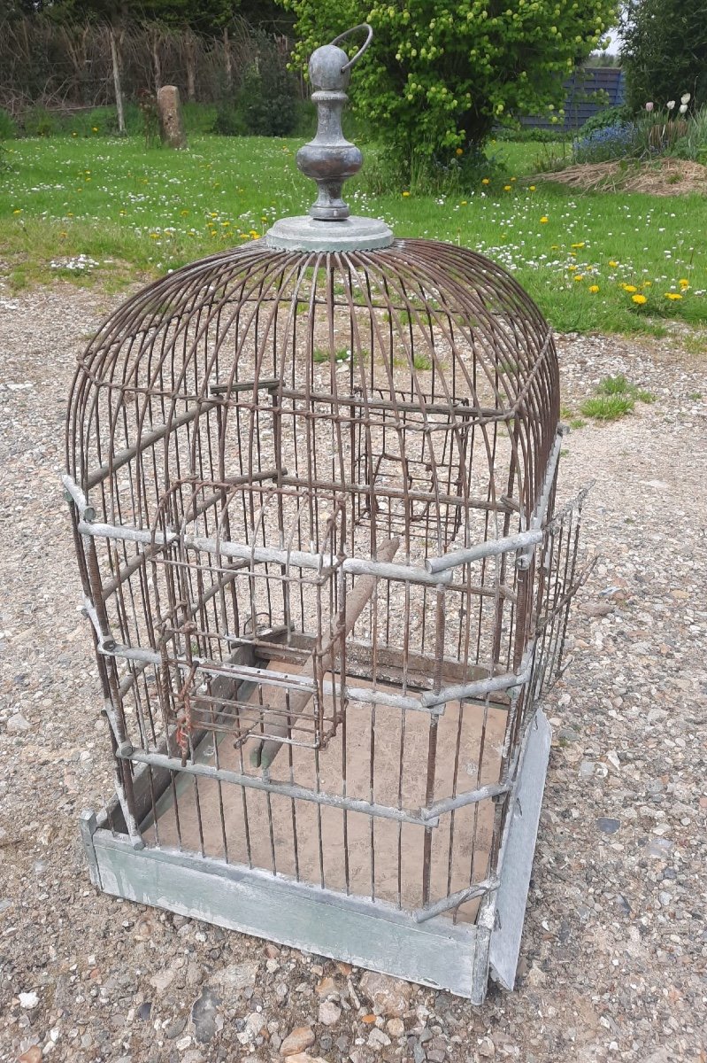 Proantic: Cage à Oiseaux Sur Pied à Décor Chinoisant -19° Siècle
