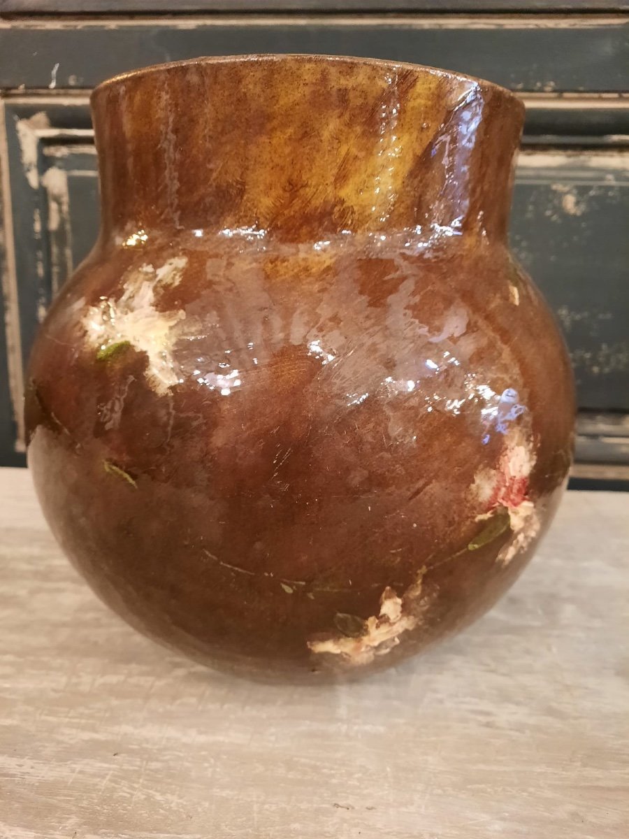 Montigny Sur Loing Barbotine Vase-photo-2