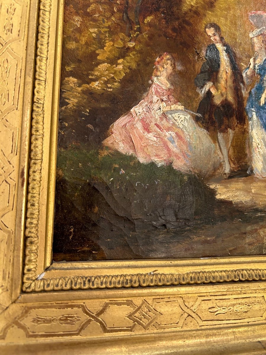 Tableau Huile Sur Toile  Époque 19eme Siècle -photo-4