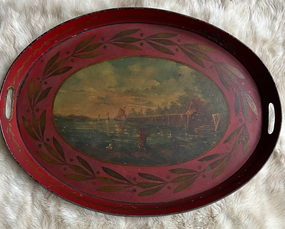 Painted Sheet Tray, 19th Century 