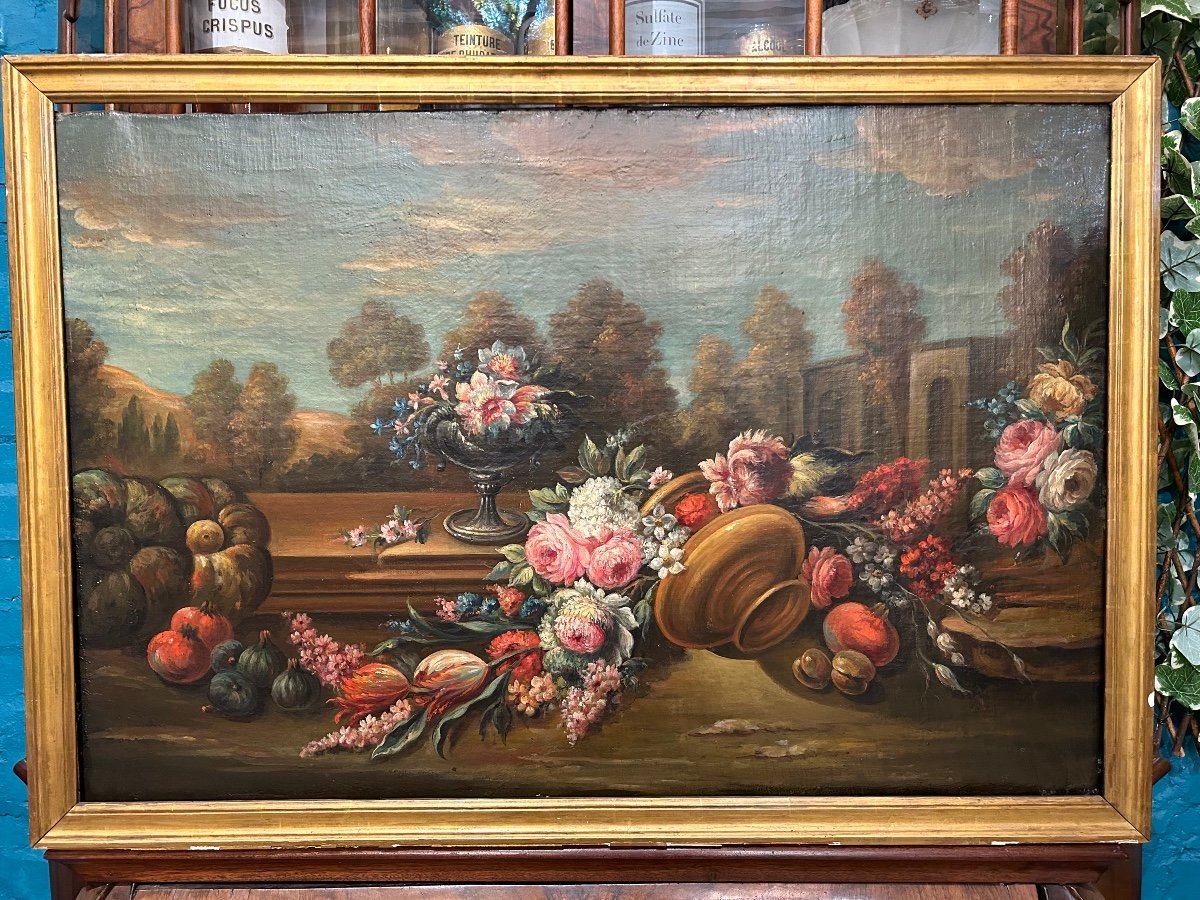Tableau Haut de porte Nature Morte Au Fleurs -photo-8