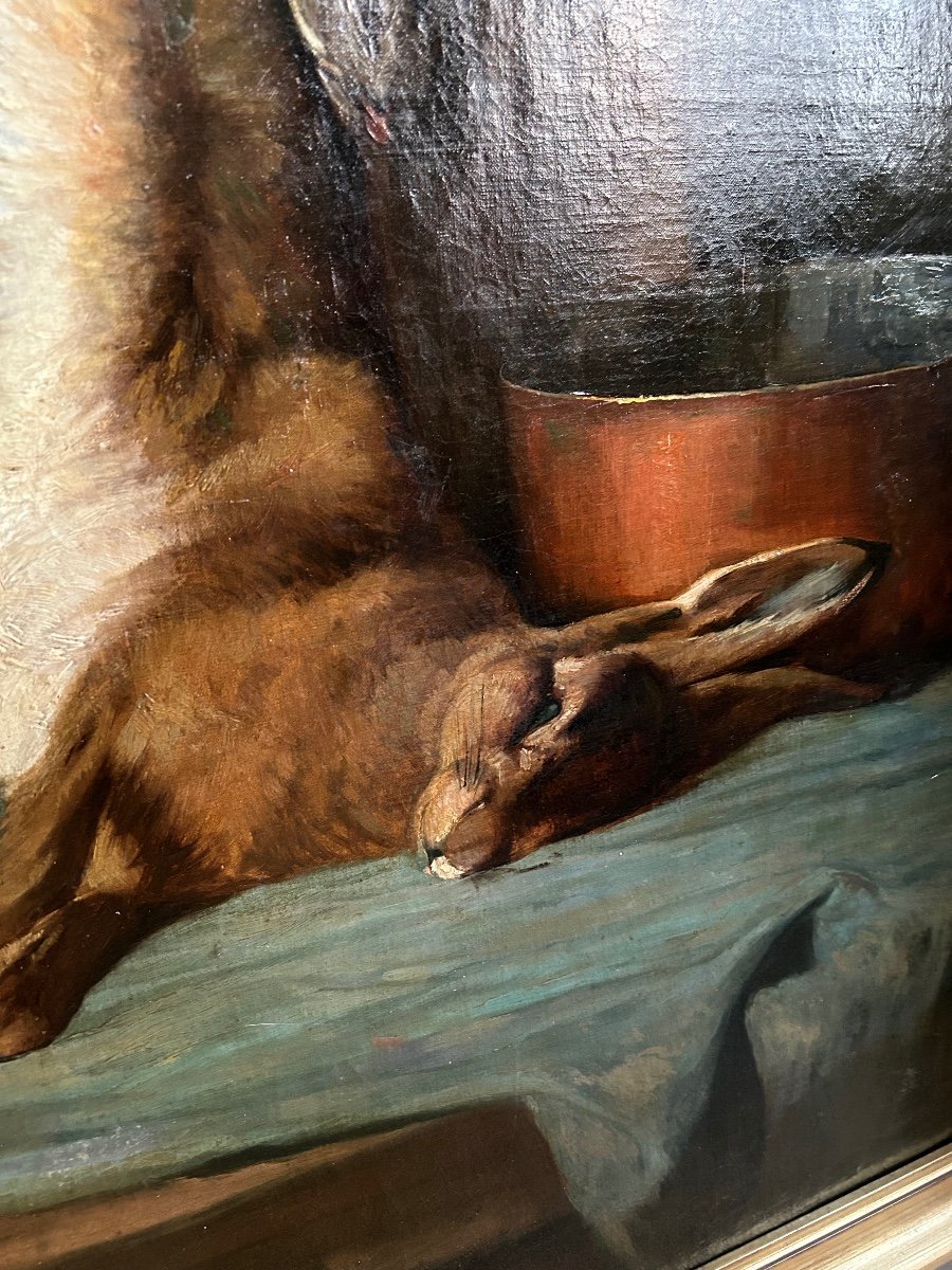 Still Life Painting With Hare And Poultry -photo-3