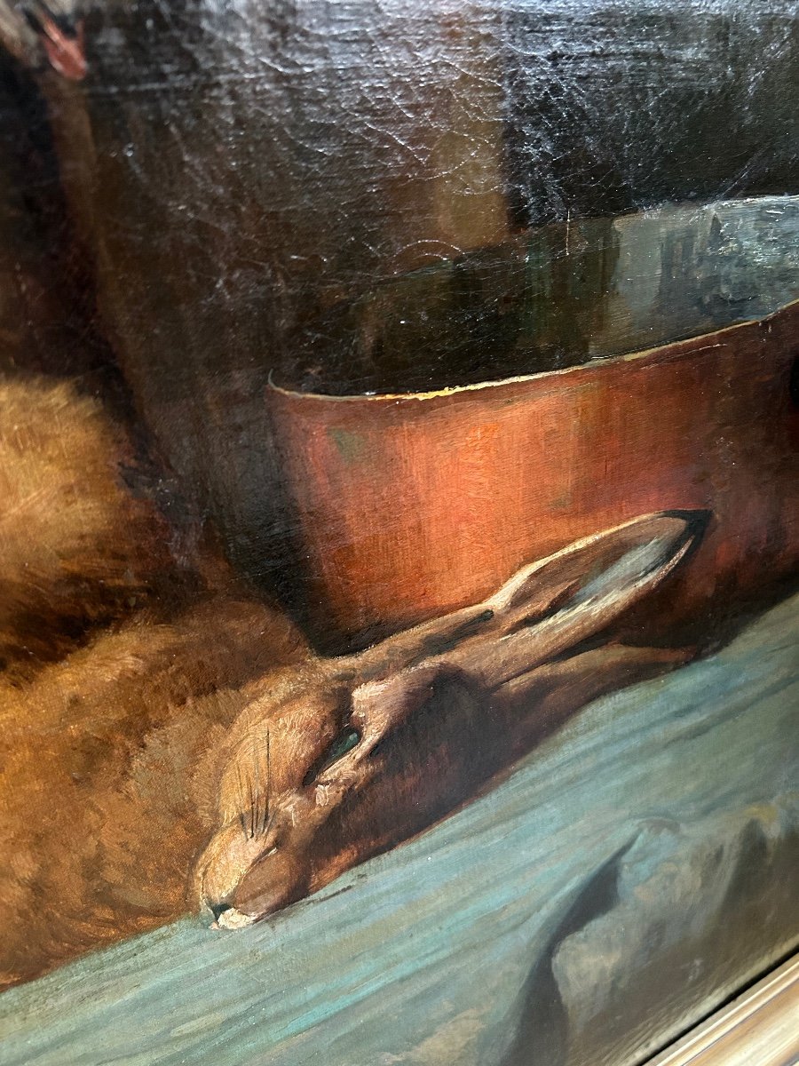 Still Life Painting With Hare And Poultry -photo-3