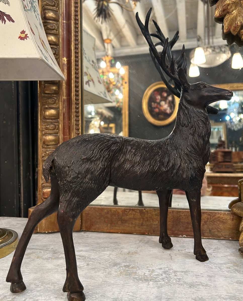 Deer Stopping Bronze Subject