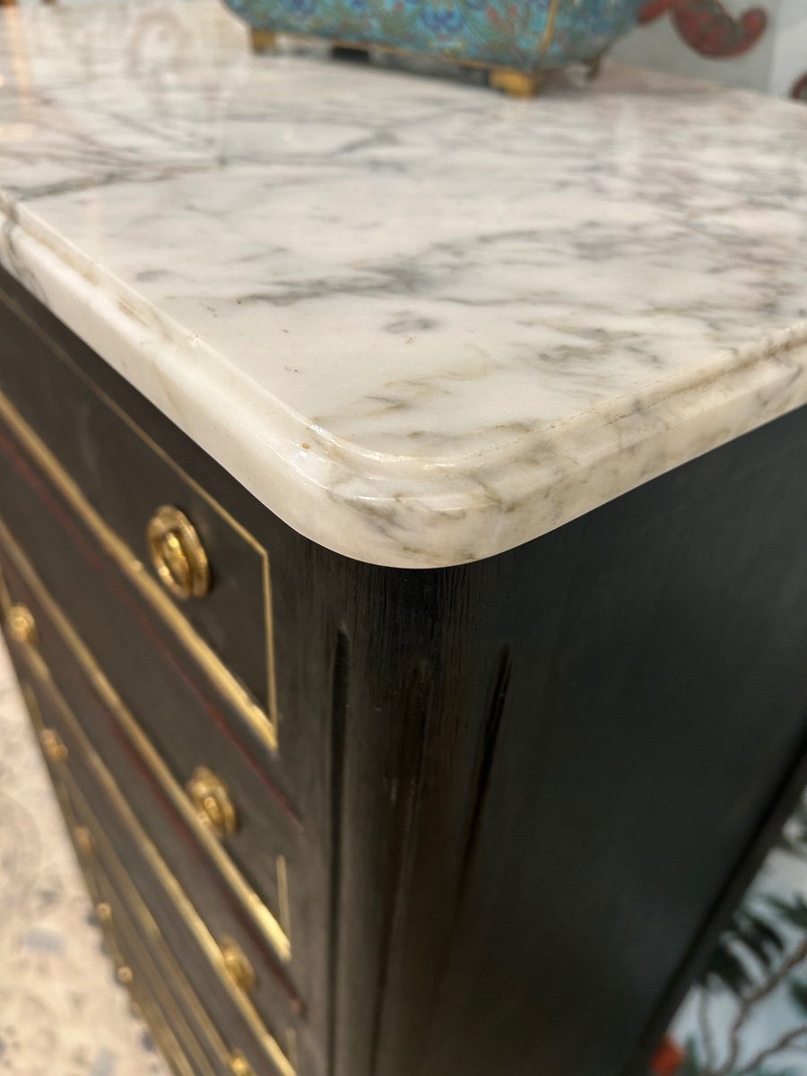 Louis XVI Weekly Planner In Black Patina -photo-3