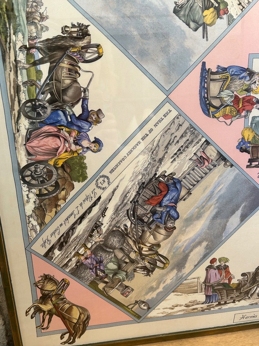 Foulard Hermès Encadré « voyage En Russie « -photo-2