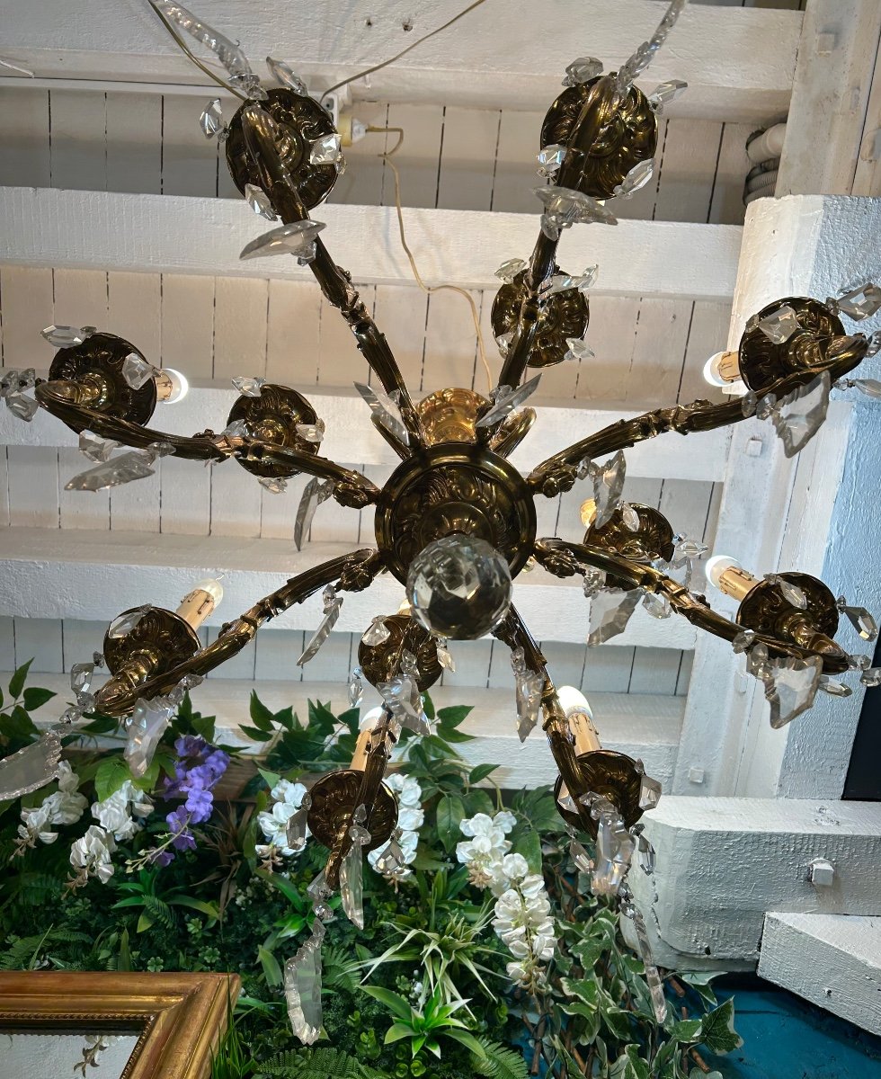 Louis XV Style Chandelier In Gilt Bronze -photo-2