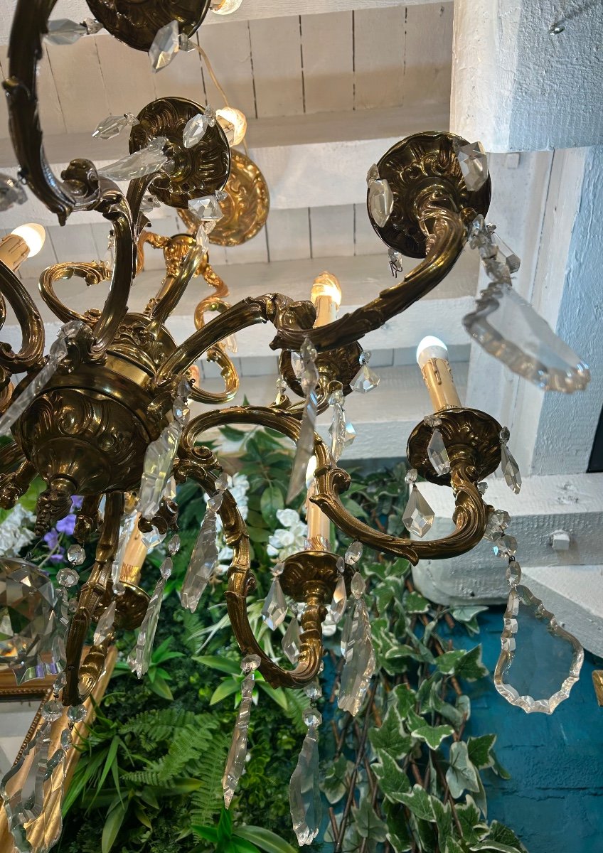 Louis XV Style Chandelier In Gilt Bronze -photo-2
