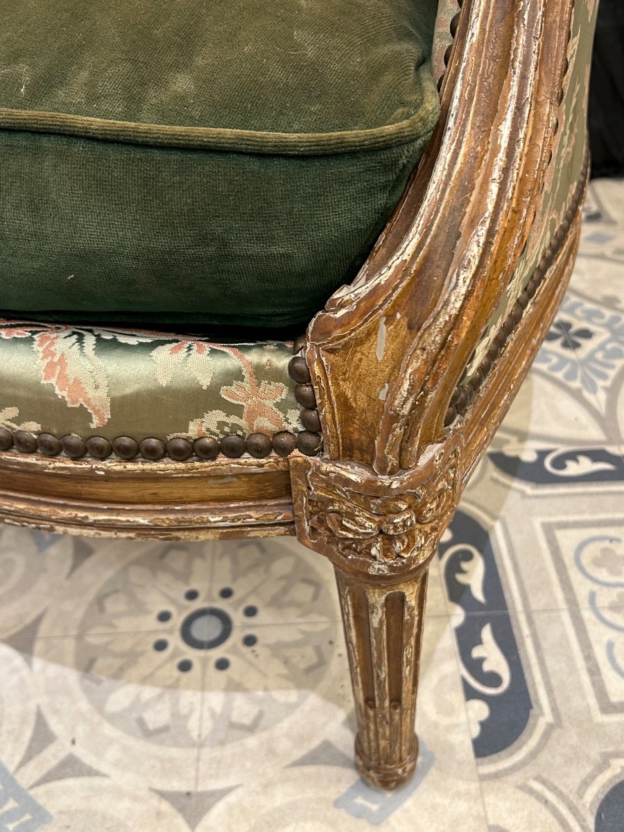 Bergère Gondole Style Louis XVI -photo-4