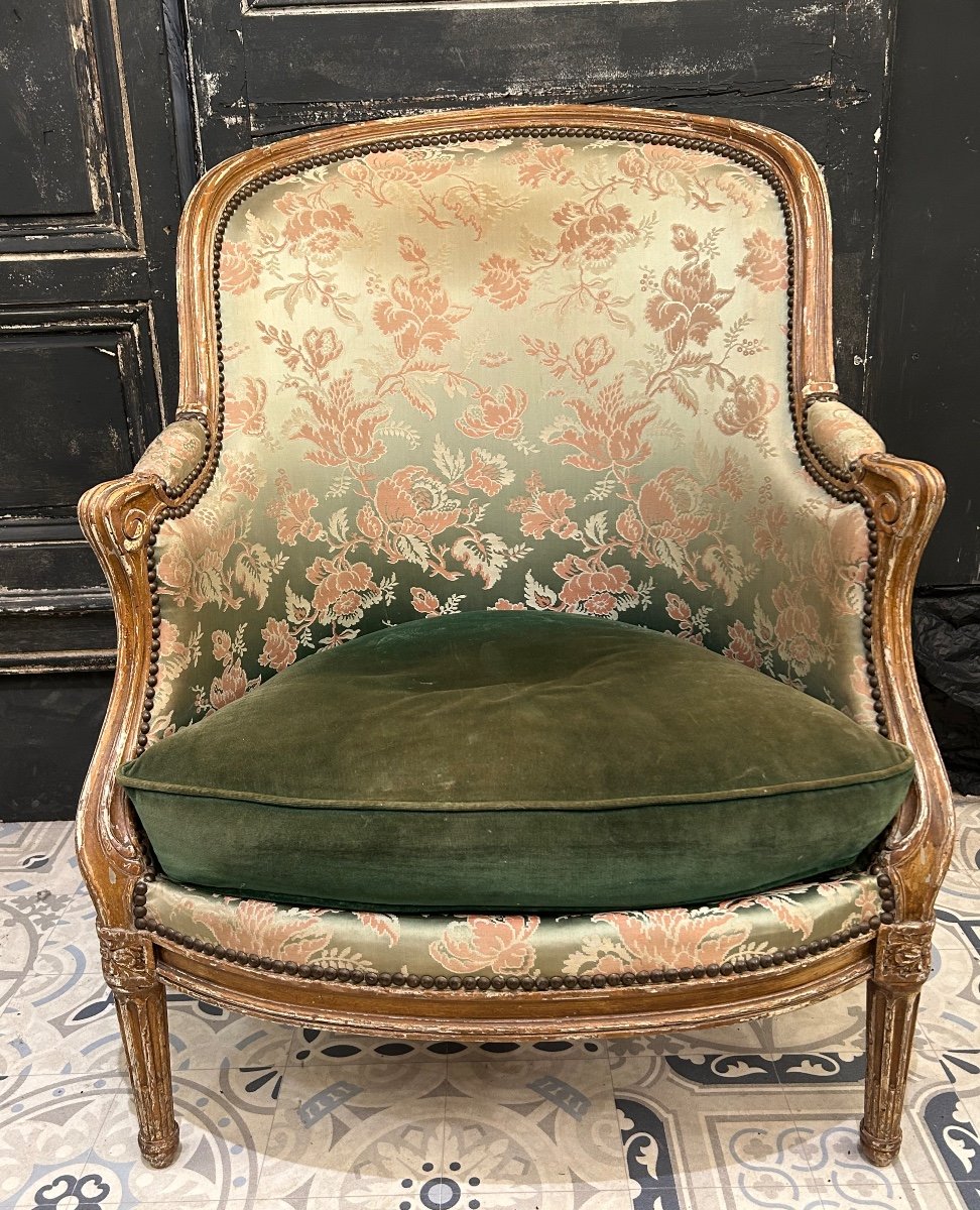 Bergère Gondole Style Louis XVI -photo-4