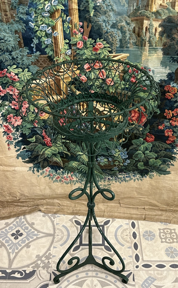 Wrought Iron Scroll Planter-photo-3